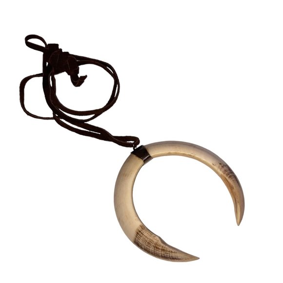 Wild Pig Warthog Tusk Necklace - Picture 1 of 10